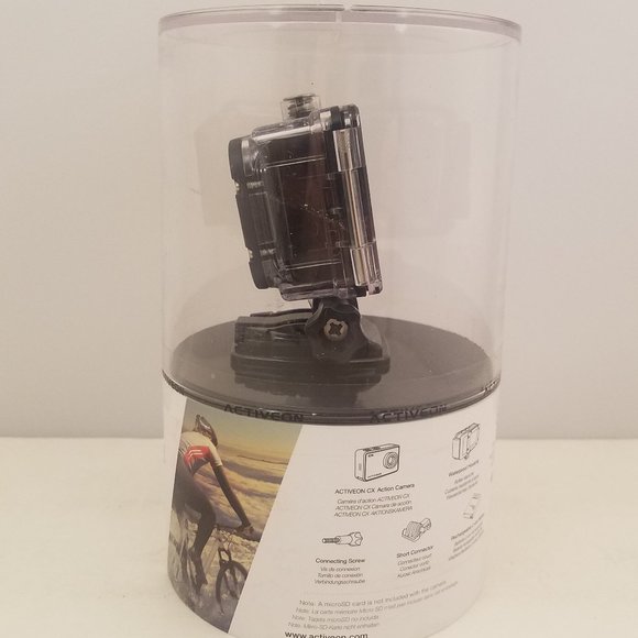 Action Camera Bundle ACTIVEON CX Camera Selfie Stick 8 GB Micro SD Card - Picture 3 of 12